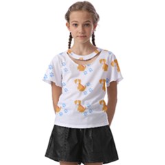 Pet T- Shirtdog And Cat Lover Pattern T- Shirt Kids  Front Cut Tee by maxcute