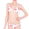 Pink Hearts Pattern T- Shirt Pink And Purple Heart Pattern T- Shirt Classic Bikini Set View1