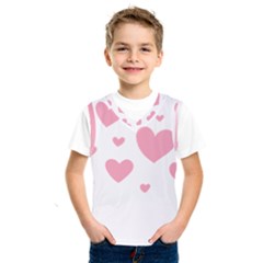 Pink Hearts Pattern T- Shirt Pink And Purple Heart Pattern T- Shirt Kids  Basketball Tank Top by maxcute