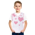 Pink Hearts Pattern T- Shirt Pink And Purple Heart Pattern T- Shirt Kids  Basketball Tank Top View1