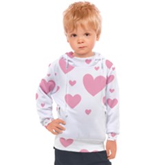 Pink Hearts Pattern T- Shirt Pink And Purple Heart Pattern T- Shirt Kids  Hooded Pullover by maxcute