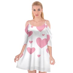 Pink Hearts Pattern T- Shirt Pink And Purple Heart Pattern T- Shirt Cutout Spaghetti Strap Chiffon Dress by maxcute