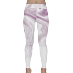 Pink Marble T- Shirt Elagant Pink Liquid Marble Fluid Art Design Style  T- Shirt Classic Yoga Leggings by maxcute