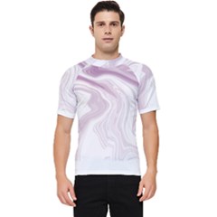 Pink Marble T- Shirt Elagant Pink Liquid Marble Fluid Art Design Style  T- Shirt Men s Short Sleeve Rash Guard by maxcute