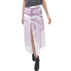 Pink Marble T- Shirt Elagant Pink Liquid Marble Fluid Art Design Style  T- Shirt Velour Split Maxi Skirt by maxcute