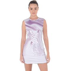 Pink Marble T- Shirt Elagant Pink Liquid Marble Fluid Art Design Style  T- Shirt Lace Up Front Bodycon Dress by maxcute