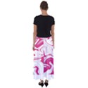 Pink Marble T- Shirt Pink Red Elegante Liquid Marble Fluid Art Design Style  T- Shirt Flared Maxi Skirt View2