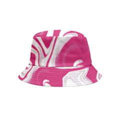 Pink Marble T- Shirt Pink Red Elegante Liquid Marble Fluid Art Design Style  T- Shirt Inside Out Bucket Hat (kids) by maxcute