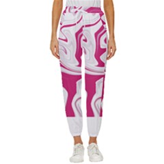 Pink Marble T- Shirt Pink Red Elegante Liquid Marble Fluid Art Design Style  T- Shirt Cropped Drawstring Pants by maxcute