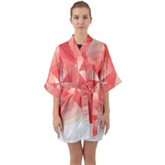 Pop Art T- Shirt Hot Color Wheel T- Shirt Half Sleeve Satin Kimono  by maxcute