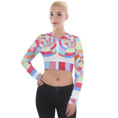 Pop Art T- Shirt Pop Art Color Wheel T- Shirt Long Sleeve Cropped Velvet Jacket by maxcute