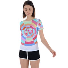 Pop Art T- Shirt Pop Art Color Wheel T- Shirt Back Circle Cutout Sports Tee by maxcute