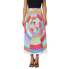 Pop Art T- Shirt Pop Art Color Wheel T- Shirt Classic Midi Chiffon Skirt by maxcute