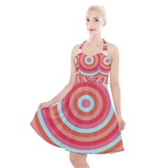 Pop Art T- Shirt Pop Mod Circles #3 T- Shirt Halter Party Swing Dress  by maxcute