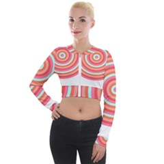 Pop Art T- Shirt Pop Mod Circles #3 T- Shirt Long Sleeve Cropped Velvet Jacket by maxcute