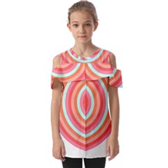 Pop Art T- Shirt Pop Mod Circles #3 T- Shirt Fold Over Open Sleeve Top