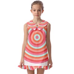 Pop Art T- Shirt Pop Mod Circles #3 T- Shirt Kids  Pilgrim Collar Ruffle Hem Dress by maxcute