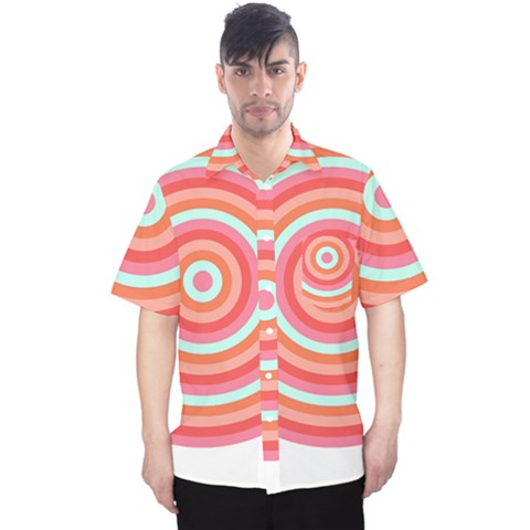 Pop Art T- Shirt Pop Mod Circles #3 T- Shirt Men s Hawaii Shirt by maxcute