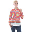 Pop Art T- Shirt Pop Mod Circles #4 T- Shirt Women s Long Sleeve Pocket Shirt View1