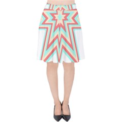 Pop Art T- Shirt Retro Star 3 Velvet High Waist Skirt by maxcute