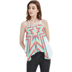 Pop Art T- Shirt Retro Star 3 Flowy Camisole Tank Top by maxcute