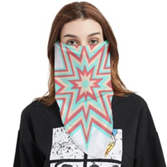 Pop Art T- Shirt Retro Star 3 Face Covering Bandana (triangle) by maxcute