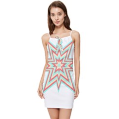 Pop Art T- Shirt Retro Star 3 Summer Tie Front Dress by maxcute