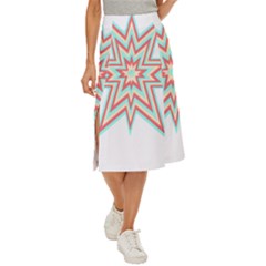 Pop Art T- Shirt Retro Star 3 Midi Panel Skirt by maxcute