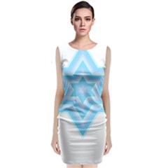 Pop Art T- Shirt Retro Star T- Shirt Sleeveless Velvet Midi Dress by maxcute