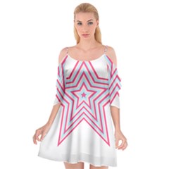 Pop Art T- Shirt Retro Star Cutout Spaghetti Strap Chiffon Dress by maxcute