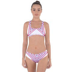 Pop Art T- Shirt Retro Star Criss Cross Bikini Set by maxcute