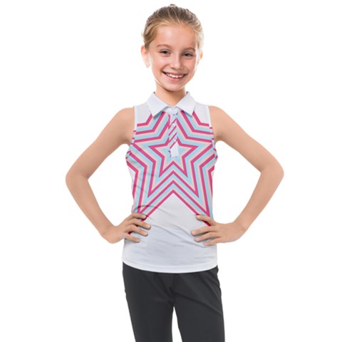 Pop Art T- Shirt Retro Star Kids  Sleeveless Polo Tee by maxcute