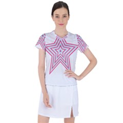 Pop Art T- Shirt Retro Star Women s Sports Top by maxcute