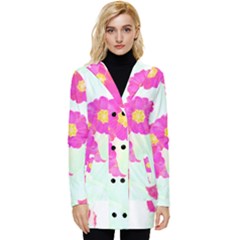 Primrose T- Shirt Pink Primula Primrose Flower Design T- Shirt Button Up Hooded Coat  by maxcute