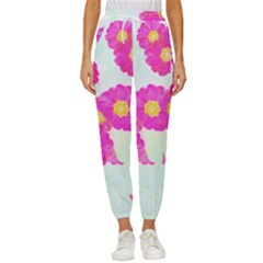 Primrose T- Shirt Pink Primula Primrose Flower Design T- Shirt Cropped Drawstring Pants by maxcute