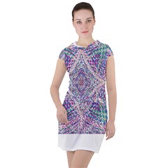 Psychedelic Pattern T- Shirt Psychedelic Pastel Fractal All Over Pattern T- Shirt Drawstring Hooded Dress by maxcute