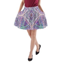 Psychedelic Pattern T- Shirt Psychedelic Pastel Fractal All Over Pattern T- Shirt A-line Pocket Skirt by maxcute