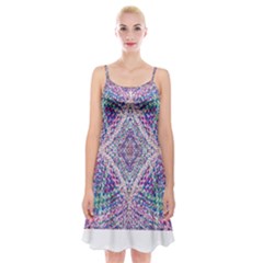 Psychedelic Pattern T- Shirt Psychedelic Pastel Fractal All Over Pattern T- Shirt Spaghetti Strap Velvet Dress by maxcute