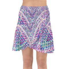 Psychedelic Pattern T- Shirt Psychedelic Pastel Fractal All Over Pattern T- Shirt Wrap Front Skirt by maxcute