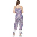 Psychedelic Pattern T- Shirt Psychedelic Pastel Fractal All Over Pattern T- Shirt Sleeveless Tie Ankle Chiffon Jumpsuit View2