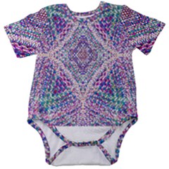 Psychedelic Pattern T- Shirt Psychedelic Pastel Fractal All Over Pattern T- Shirt Baby Short Sleeve Bodysuit by maxcute