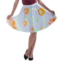 Pumpkins T- Shirt Spiral Pumpkin Harvest T- Shirt A-line Skater Skirt by maxcute