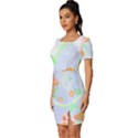 Pumpkins T- Shirt Spiral Pumpkin Harvest T- Shirt Fitted Knot Split End Bodycon Dress View2