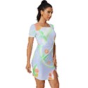 Pumpkins T- Shirt Spiral Pumpkin Harvest T- Shirt Fitted Knot Split End Bodycon Dress View3