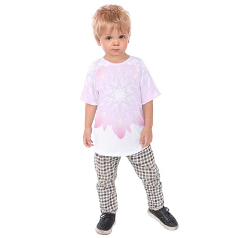 Purple Flowers T- Shirt Beautiful White And Yellow Purple Flower T- Shirt Kids  Raglan Tee by maxcute