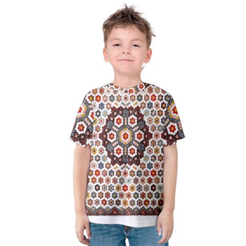 Quilt T- Shirt Early American Quilt T- Shirt Kids  Cotton Tee by maxcute