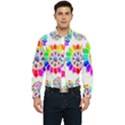 Rainbow Flowers T- Shirt Rainbow Psychedelic Floral Power Pattern T- Shirt Men s Long Sleeve  Shirt View1