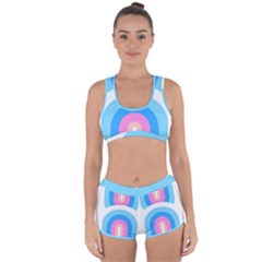 Rainbow T- Shirt Aqua Double Rainbow Arc T- Shirt Racerback Boyleg Bikini Set by maxcute