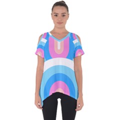 Rainbow T- Shirt Aqua Double Rainbow Arc T- Shirt Cut Out Side Drop Tee by maxcute