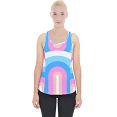 Rainbow T- Shirt Aqua Double Rainbow Arc T- Shirt Piece Up Tank Top by maxcute